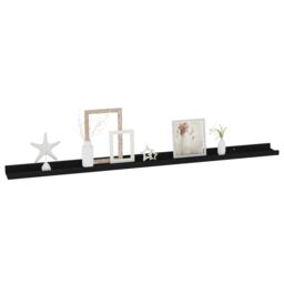 Berkfield Home Wall Shelves 2 pcs Black 115x9x3 cm - Size: 115 x 9 x 3 cm - thumbnail 3