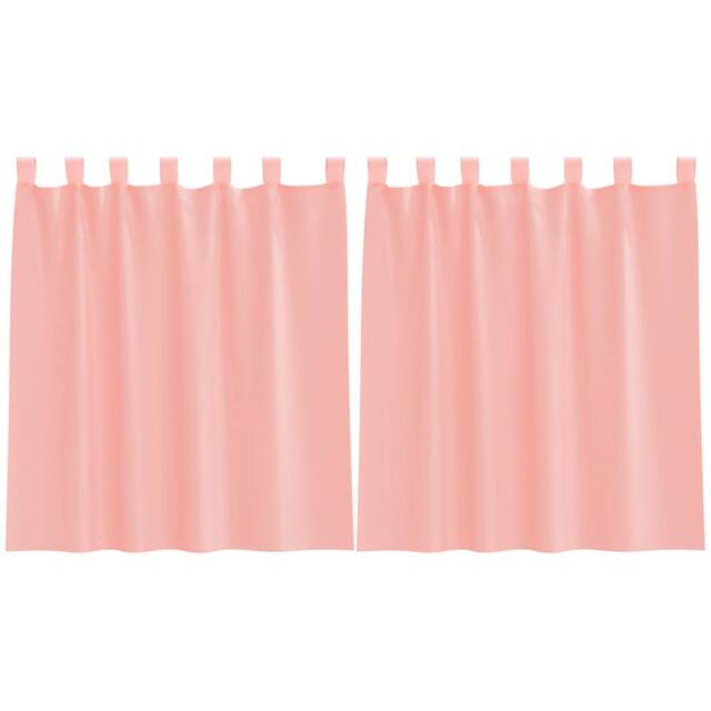 Berkfield Home Voile Curtains with Loops 2 pcs Pink 140x140 cm - image 1