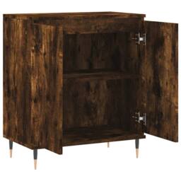Berkfield Home Sideboard Smoked Oak 60x35x70 cm Engineered Wood in Brown - Size: 60 x 35 x 70 cm - thumbnail 6