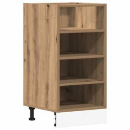 Berkfield Home Durable Bottom Cabinet Artisan Oak 40x44.5x81.5 cm Engineered Wood in Brown - thumbnail 3