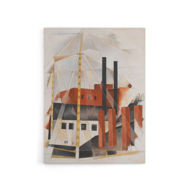 "Artery8 Piano Movers Holiday Cubist Painting Demuth Canvas Wall Art Print - Size: W12"" x H16""" - image 1