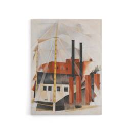 "Artery8 Piano Movers Holiday Cubist Painting Demuth Canvas Wall Art Print - Size: W12"" x H16""" - thumbnail 1