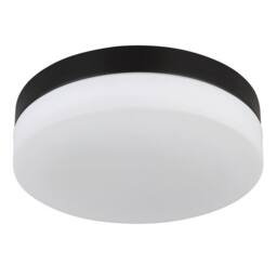 Netlighting Vranos Outdoor Flush Matt Black IP44 Opal Glass Shade 2x E27 - thumbnail 2
