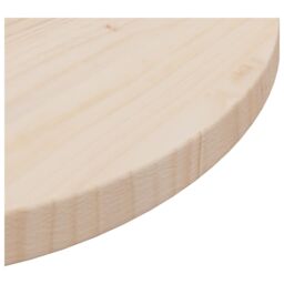 Berkfield Home Table Top Ã˜50x2.5 cm Solid Wood Pine in Brown - Size: 50x2.5 cm - thumbnail 4
