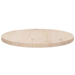 Berkfield Home Table Top Ã˜50x2.5 cm Solid Wood Pine in Brown - Size: 50x2.5 cm - thumbnail 2