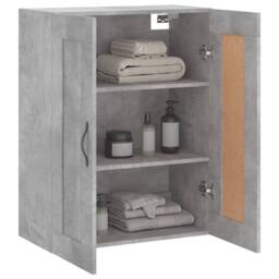 Berkfield Home Wall Mounted Cabinet Concrete Grey 69.5x34x90 cm Engineered Wood - thumbnail 5