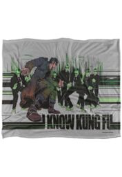 Warner Bros. Matrix I Know Kung Fu Silky Touch Super Soft Throw Blanket 152 X 127 cm in White - thumbnail 1