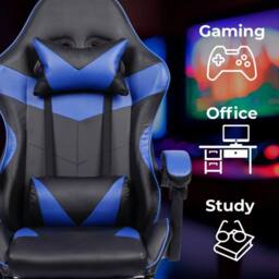 Kelvenix Gaming Chair Massage Computer Chair in Blue - Size: 0.6m2 - thumbnail 4