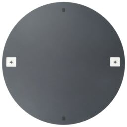 Berkfield Home Wall Mirror with LED Lights Round Glass in Silver - thumbnail 5