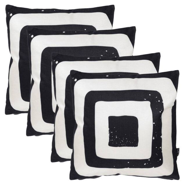icon 4 Pack Cushion 43x43 Kyoto Fabric, Target Mono in Black - image 1