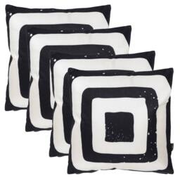 icon 4 Pack Cushion 43x43 Kyoto Fabric, Target Mono in Black