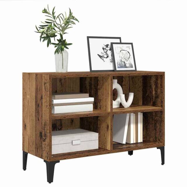 Berkfield Home Rustic Entertainment Unit Old Wood Particle board Medium Storage in Brown - image 1