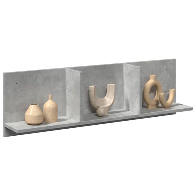Berkfield Home Wall Cabinet 100x16.5x30 cm Concrete Grey Engineered Wood - image 1