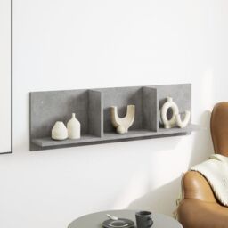 Berkfield Home Wall Cabinet 100x16.5x30 cm Concrete Grey Engineered Wood - thumbnail 3