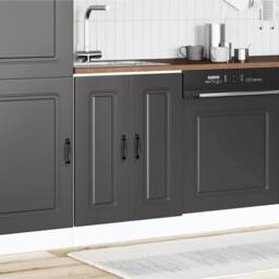 Berkfield Home Sink Base Cabinet Kalmar Black 60x46x81.5 cm Engineered Wood - thumbnail 1
