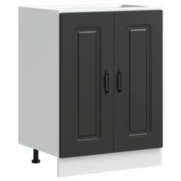 Berkfield Home Sink Base Cabinet Kalmar Black 60x46x81.5 cm Engineered Wood - thumbnail 3