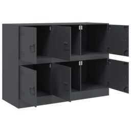 Berkfield Home Sideboard Anthracite 99x39x73 cm Steel - Size: 99 x 39 x 73 cm - thumbnail 7