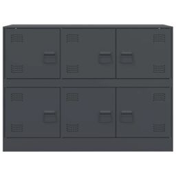 Berkfield Home Sideboard Anthracite 99x39x73 cm Steel - Size: 99 x 39 x 73 cm - thumbnail 6