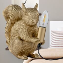 First Choice Lighting Set of 2 Squirrel - Gold Squirrel Table Lamps - thumbnail 8