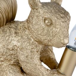 First Choice Lighting Set of 2 Squirrel - Gold Squirrel Table Lamps - thumbnail 4