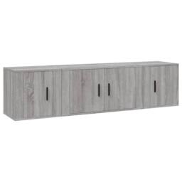Berkfield Home 3 Piece TV Cabinet Set Grey Sonoma Engineered Wood - thumbnail 1