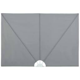 Berkfield Home Collapsible Terrace Side Awning Grey 240x160 cm