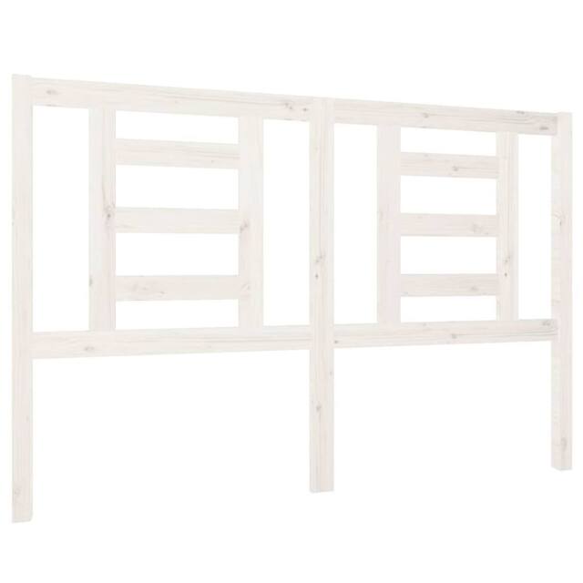Berkfield Home Bed Headboard White 146x4x100 cm Solid Wood Pine - Size: 146 x 4 x 100 cm - image 1