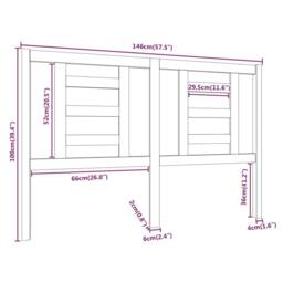 Berkfield Home Bed Headboard White 146x4x100 cm Solid Wood Pine - Size: 146 x 4 x 100 cm - thumbnail 6