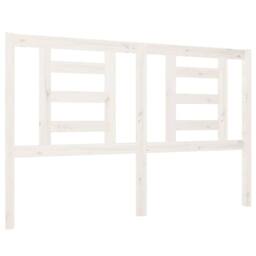Berkfield Home Bed Headboard White 146x4x100 cm Solid Wood Pine - Size: 146 x 4 x 100 cm - thumbnail 1