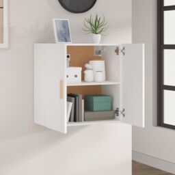 Berkfield Home Wall Cabinet White 60x30x60 cm Engineered Wood - Size: 60 x 30 x 60 cm - thumbnail 3