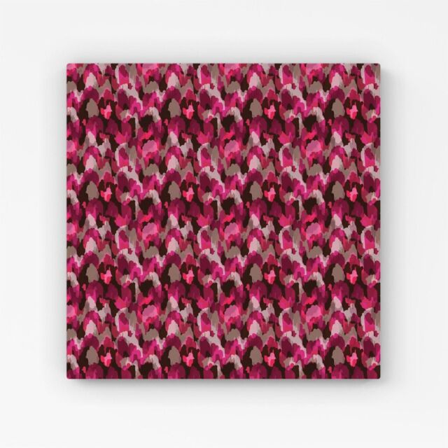 "Warren Reed - Designer Modern Pink Animal Print Canvas - Size: W30"" x H30""" - image 1