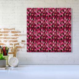 "Warren Reed - Designer Modern Pink Animal Print Canvas - Size: W30"" x H30""" - thumbnail 2
