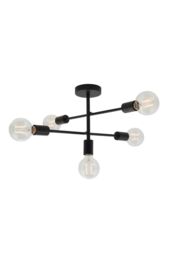 Netlighting Studio 5 Light Semi Flush Light Matt Black E27 - thumbnail 1