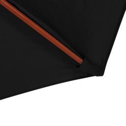 Berkfield Home Parasol with Wooden Pole 300x258 cm Black - thumbnail 4