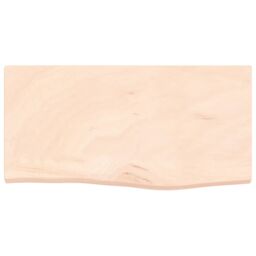 Berkfield Home Wall Shelf 60x30x2 cm Untreated Solid Wood Oak in Brown - Size: 60 x 30 x 2 cm - thumbnail 4