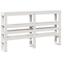 Berkfield Home Headboard with Shelves White 120 cm Solid Wood Pine - thumbnail 6