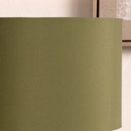 Ruma Sage Green Cylinder Poly Cotton Shade for Table Lamps & Floor Lamps - Size: 14 inches - thumbnail 2
