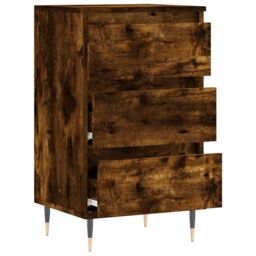 Berkfield Home Sideboard Smoked Oak 40x35x70 cm Engineered Wood in Brown - Size: 40 x 35 x 70 cm - thumbnail 6