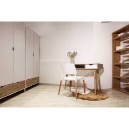Lemon Pavilion Furniture Stockholm 2 Door Wardrobe - L58 x W100 x H190 cm - Oak/White in Brown - Size: 1 Pack - thumbnail 3