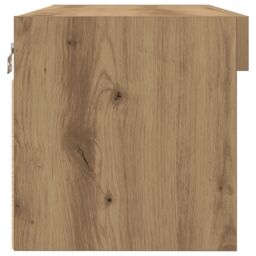 Berkfield Home TV Wall Cabinets with LED Lights 2 pcs Artisan Oak 80x30x30 cm in Brown - Size: 80 x 30 x 30 cm - thumbnail 8
