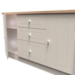 Ready Assembled 2 U Norton 2 Door 3 Drawer Sideboard (Ready Assembled) in Taupe - Size: Large - thumbnail 5