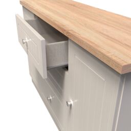 Ready Assembled 2 U Norton 2 Door 3 Drawer Sideboard (Ready Assembled) in Taupe - Size: Large - thumbnail 6