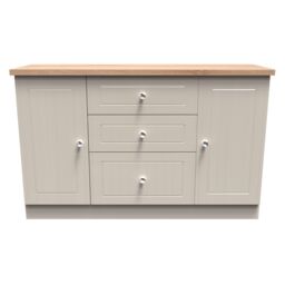 Ready Assembled 2 U Norton 2 Door 3 Drawer Sideboard (Ready Assembled) in Taupe - Size: Large - thumbnail 1