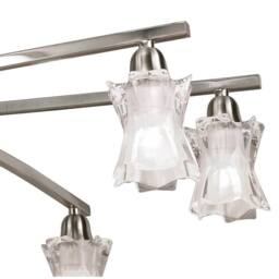 Netlighting Alaska Pendant Convertible To Semi Flush 8 Light L1SGU10 Satin Nickel in Grey - thumbnail 6