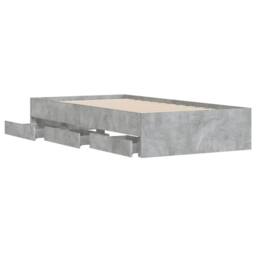 Berkfield Home Modern Bed Frame with Drawers without Mattress Concrete Grey 90x200 cm - thumbnail 5