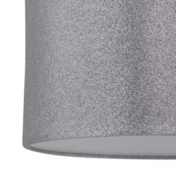 First Choice Lighting Chrome Stick Table Lamp with Grey Glitter Shade in Silver - thumbnail 3