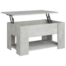 Berkfield Home Coffee Table Concrete Grey 79x49x41 cm Engineered Wood - Size: 79 x 49 x 41 cm - thumbnail 2