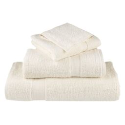 Berkfield Home 6 Piece Premium Towel Set SOLUND Cream 600 gsm - thumbnail 4