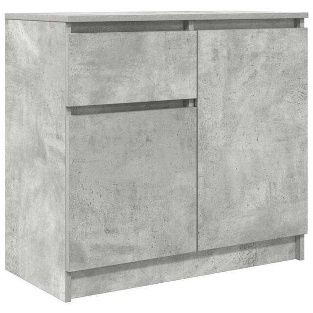 Berkfield Home Sideboard with Drawer Concrete Grey 71x35x65 cm Engineered Wood - Size: 71 x 35 x 65 cm - image 1