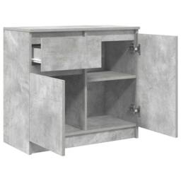 Berkfield Home Sideboard with Drawer Concrete Grey 71x35x65 cm Engineered Wood - Size: 71 x 35 x 65 cm - thumbnail 5